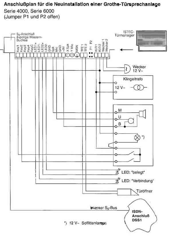 Schaltplan Gegensprechanlage Turoffner - Wiring Diagram