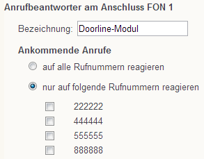 Programmiernsicht Fritzbox an Türmanager